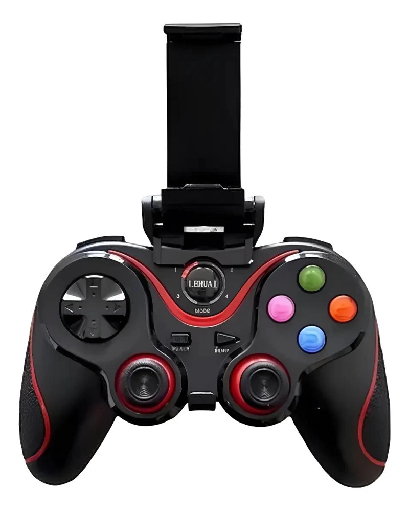 GENÉRICO JOYSTICK BLUETOOTH PARA JUEGOS EN CELULAR NEGRO Y ROJO