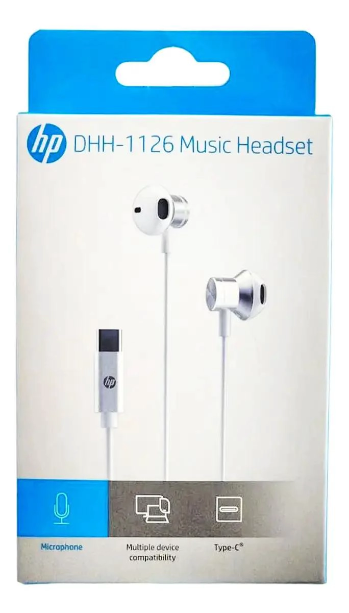 AUDIFONOS MANOS LIBRES CON CONECTOR USB-C BLANCO - 3