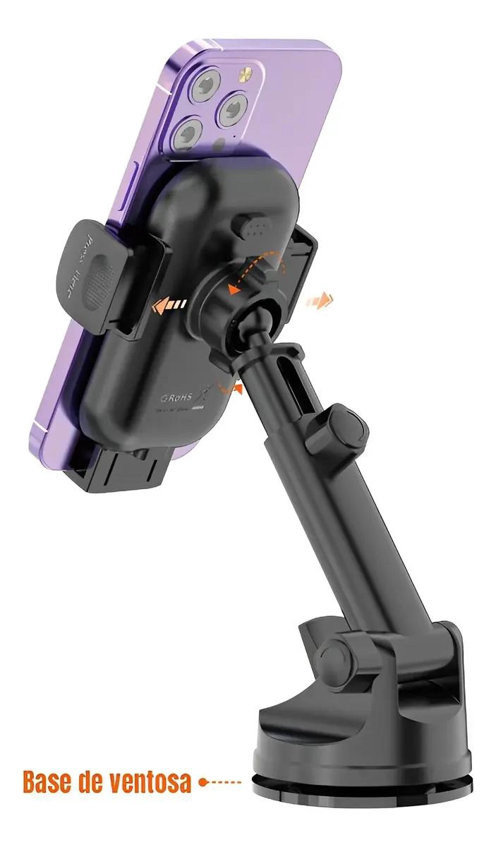 SOPORTE UNIVERSAL PARA CELULAR CON CARGA INALAMBRICA PARA - 2