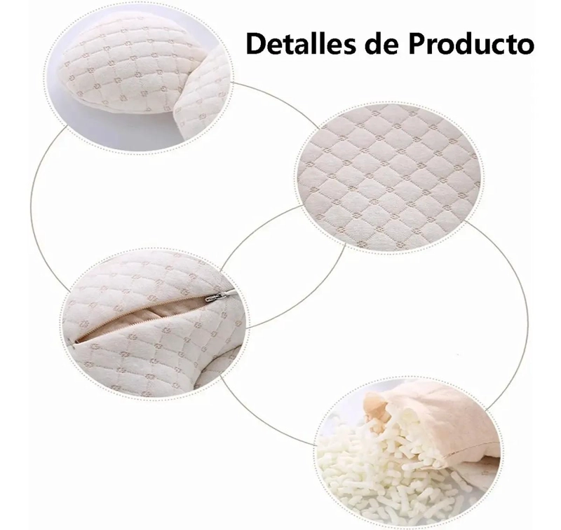 ALMOHADA COJIN BEBE  ANTI-PLAGIOCEFALIA CON FUNDA - 4
