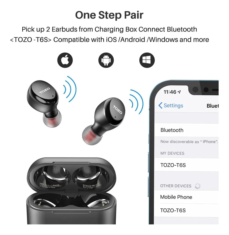 AUDIFONOS TRUE WIRELESS IPX8 NEGRO - 3