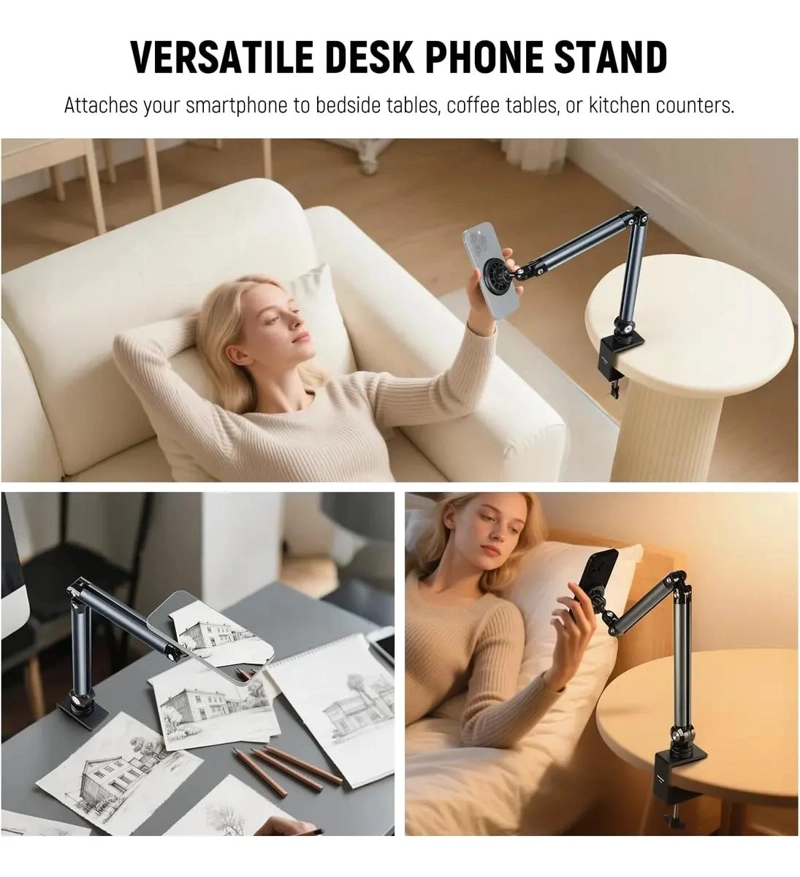 SOPORTE MAGNE TICO PARA CELULAR DE ESCRITORIO Y CAMA - 5