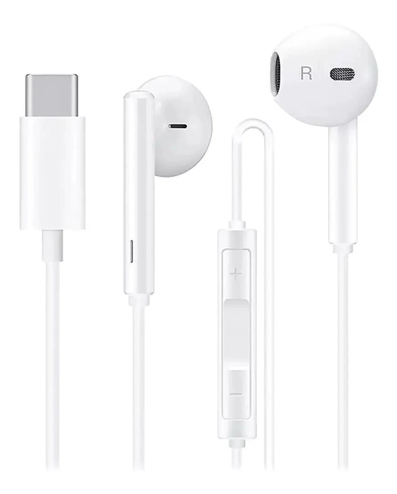 AUDIFONOS MANOS LIBRES CON CONECTOR TIPO C BLANCO - 1