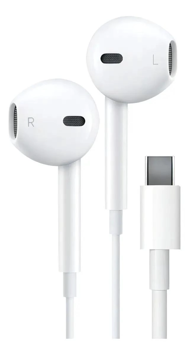 AUDIFONOS MANOS LIBRES CON CONECTOR TIPO C BLANCO - 2