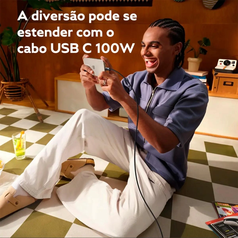 CABLE USB TIPO C NEGRO DE ALTA VELOCIDAD - 2