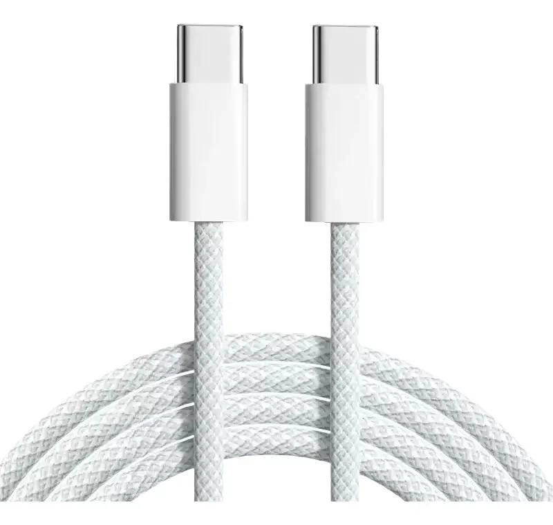 CABLE USB TIPO C A TIPO C 2 METROS 140W TRENZADO - 1