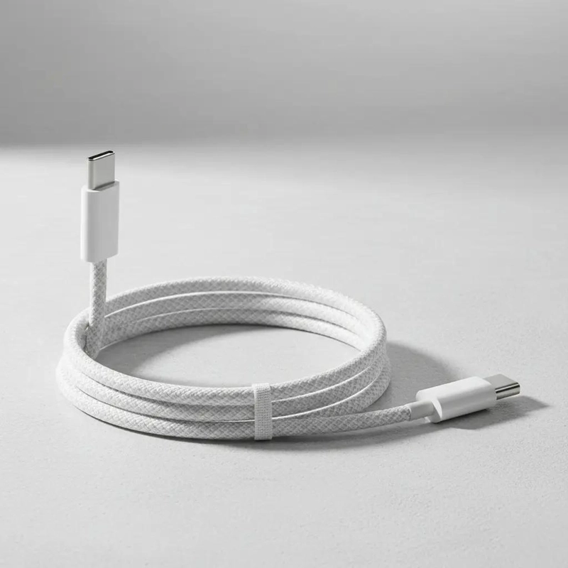 CABLE USB TIPO C A TIPO C 2 METROS 140W TRENZADO - 4