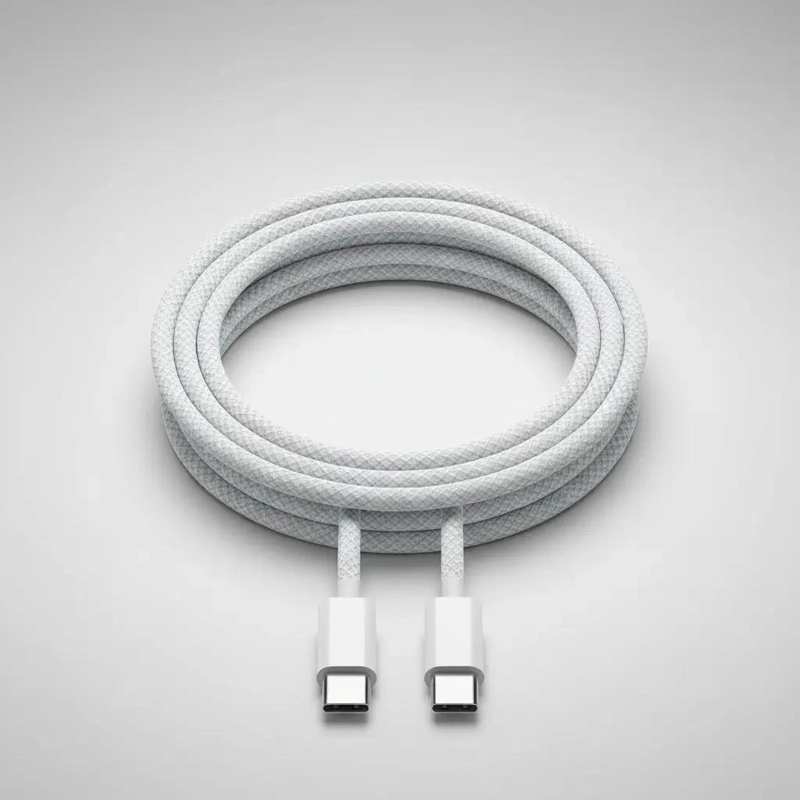CABLE USB TIPO C A TIPO C 2 METROS 140W TRENZADO - 5