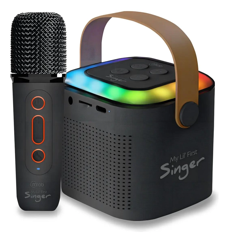 GENÉRICO PARLANTES KARAOKE CON LUZ RGB Y MICROFONO