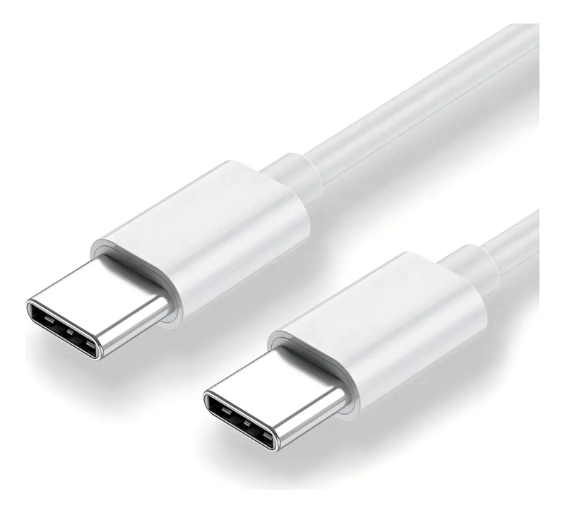GENÉRICO CABLE FLEXIBLE TIPO C BLANCO PARA IPHONE 15 PLUS Y 15