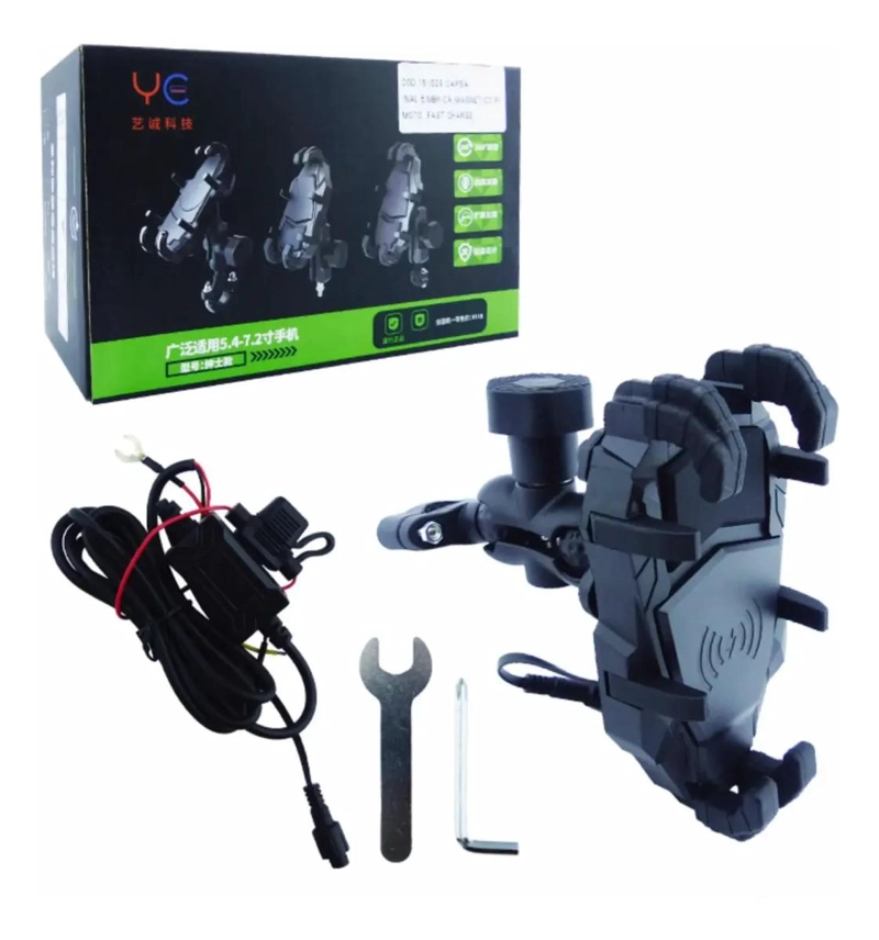 PORTA SMARTPHONE PARA MOTO CON CARGA INALAMBRICA RAPIDA - 3