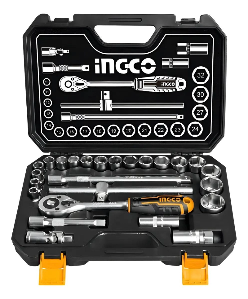 GENÉRICO SET 25 LLAVES TUBO 1/2' CON MALETIN
