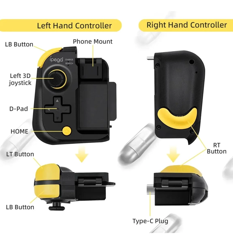 CONTROL GAMEPAD JOYSTICK BLUETOOTH PARA JUEGOS - 2
