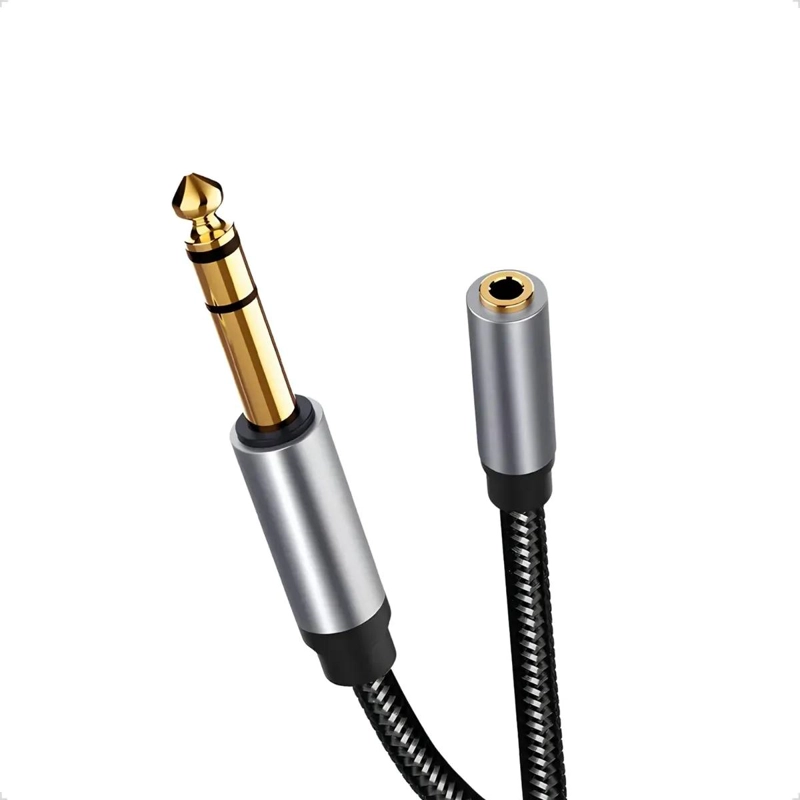 CABLE ADAPTADOR ALARGADOR 1.5 M 3.5 MM A 6.35 MM - 1