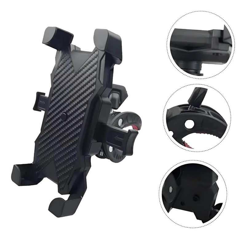 SOPORTE PARA TELE FONO DE MOTOCICLETA CON ROTACION 360° - 4