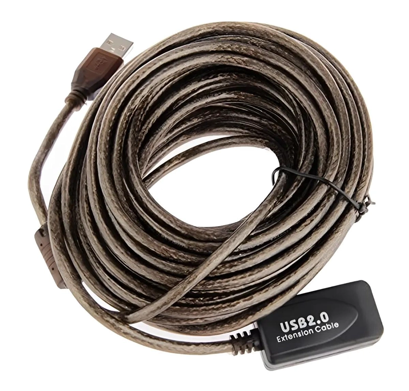 GENÉRICO CABLE DE EXTENSION USB ACTIVO 10 METROS BLINDADO