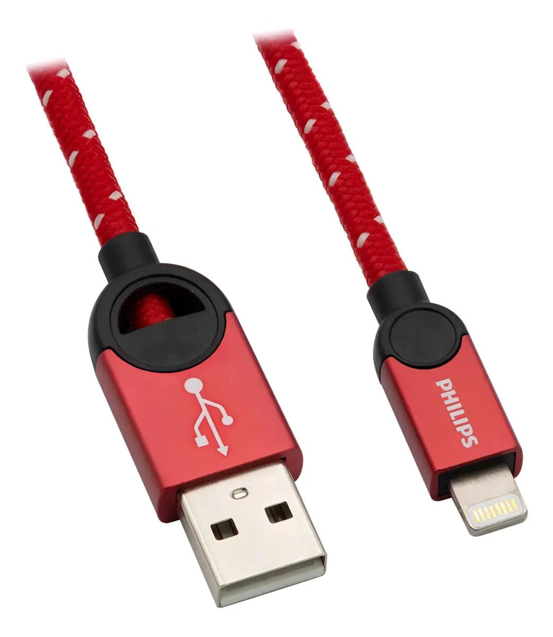 GENÉRICO CABLE TRENZADO LIGHTNING ROJO