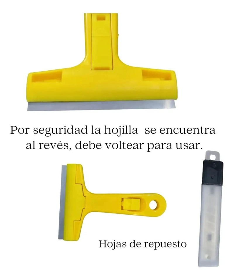 RASPADOR DE VIDRIO Y SUPERFICIES CON MANGO ANTIDESLIZANTE - 3
