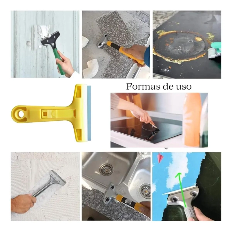RASPADOR DE VIDRIO Y SUPERFICIES CON MANGO ANTIDESLIZANTE - 5