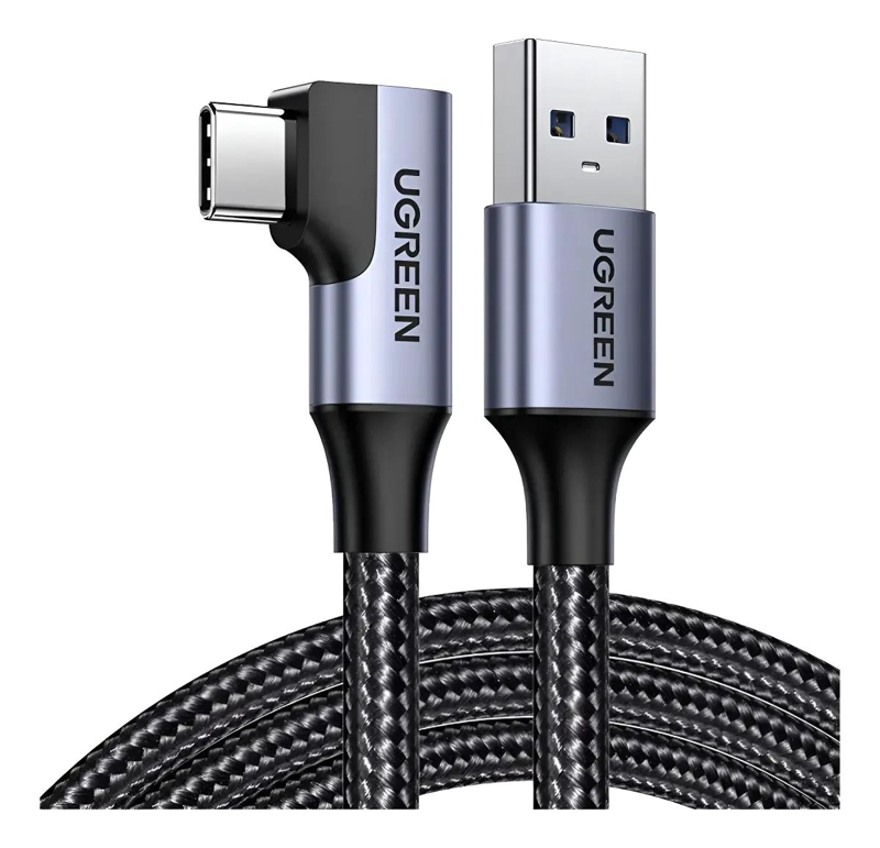 GENÉRICO CABLE USB C A USB A 60W 1 METRO CON CONECTOR 90°