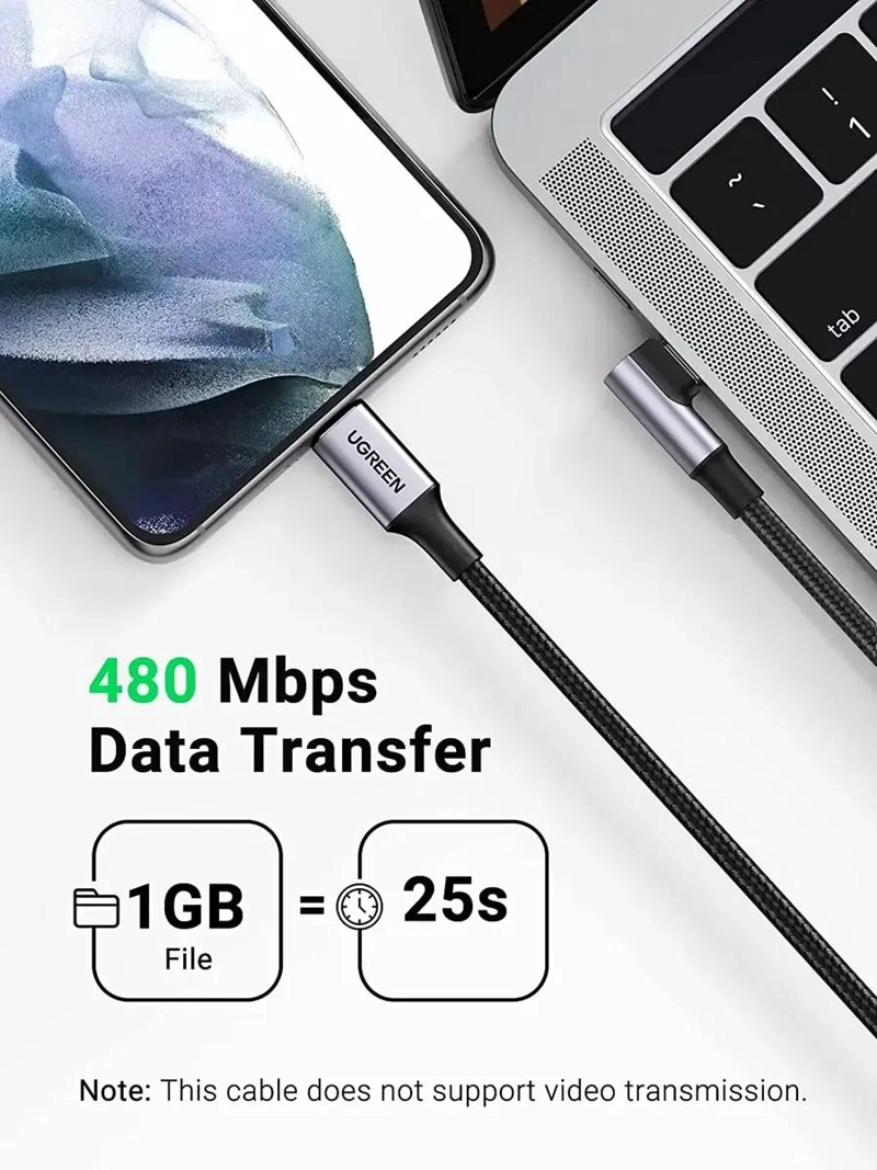CABLE TIPO C CARGA RAPIDA 100W 2 METROS - 3