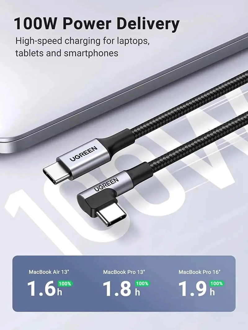 CABLE TIPO C CARGA RAPIDA 100W 2 METROS - 5