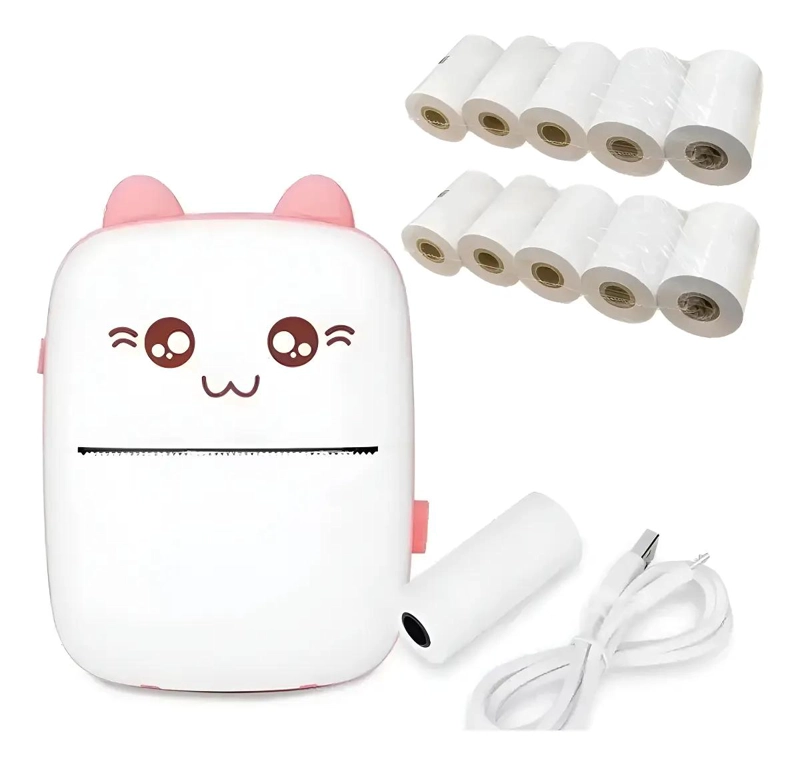 GENÉRICO MINI IMPRESORA TE RMICA PORTATIL BLUETOOTH CON 11 ROLLOS