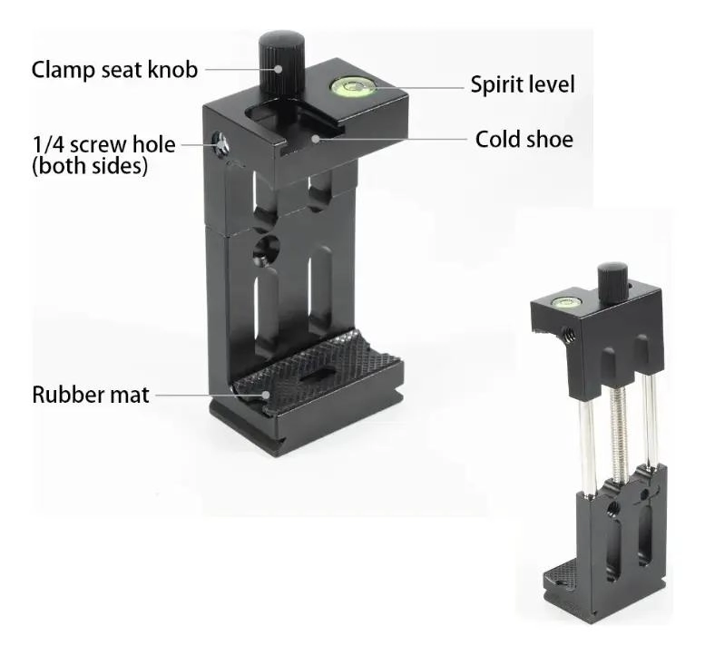 SOPORTE TRIPODE PROFESIONAL PARA CELULAR CON NIVEL Y ZAPA - 4