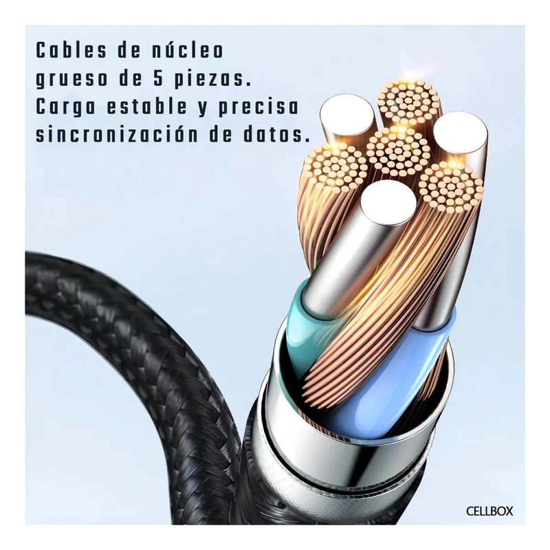 CABLE TIPO C A LIGHTNING CARGA RAPIDA 36W 3A - 4