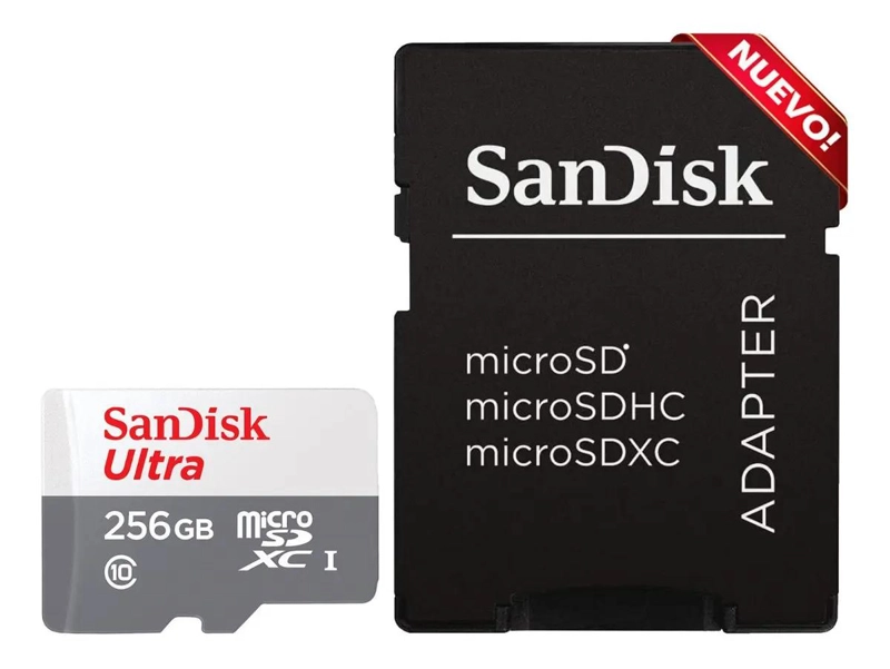 MEMORIA MICRO SD 256GB CLASE 10 FULL HD PARA CELULAR - 1