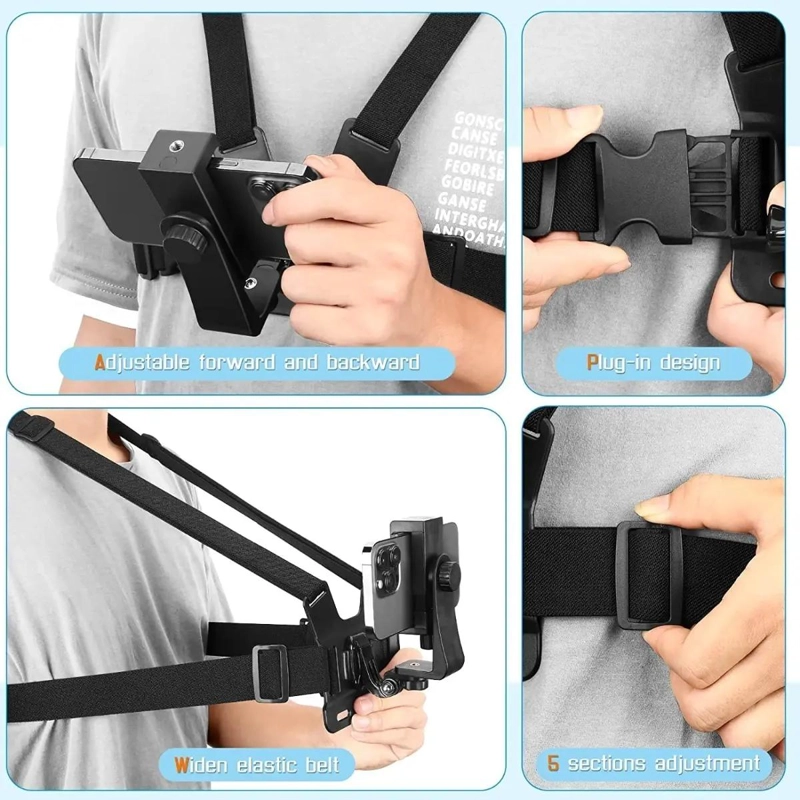 SOPORTE AJUSTABLE PARA CELULAR CON ARNE S DE PECHO - 5
