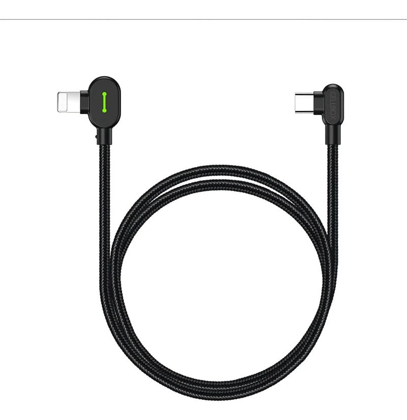GENÉRICO CABLE USB TIPO C A LIGHTNING 90° PARA CARGA RAPIDA