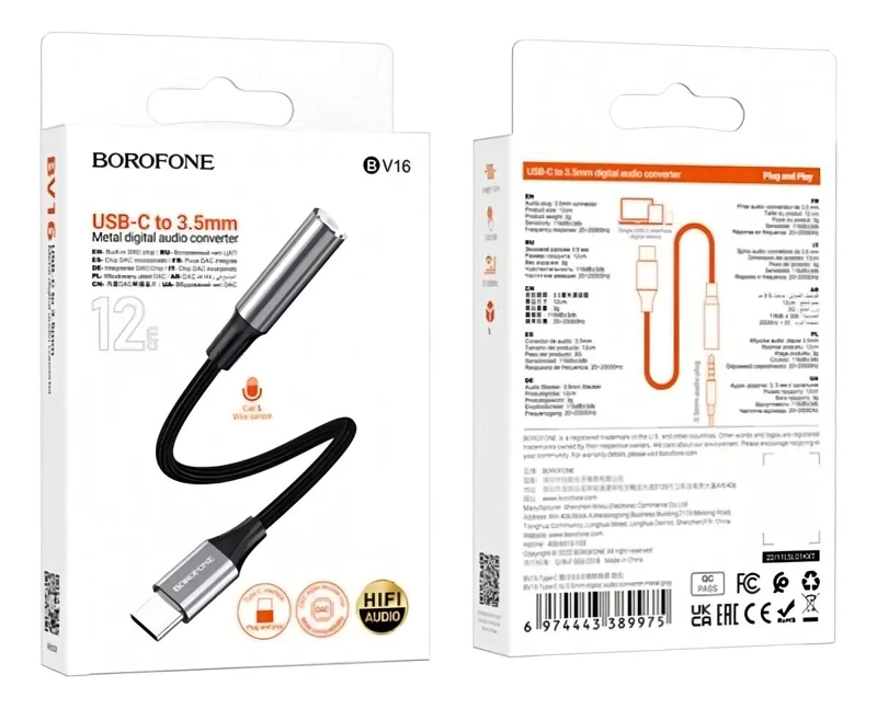 ADAPTADOR USB-C A JACK 3.5MM NEGRO PARA ANDROID - 4
