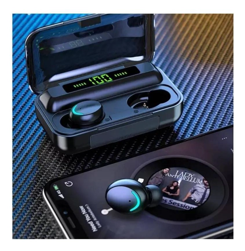 AUDIFONOS IN-EAR GAMER INALAMBRICOS TWS F9-5 NEGRO - 4