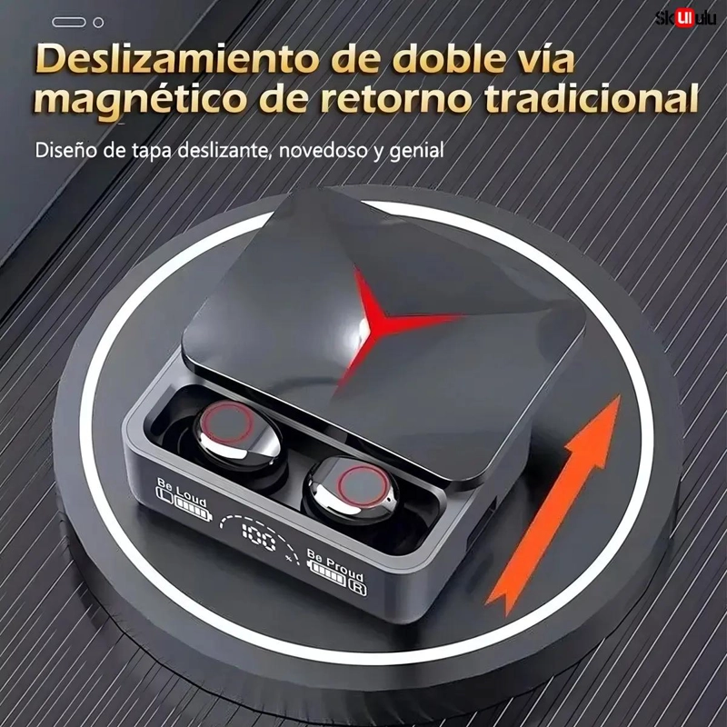 AURICULARES INALAMBRICOS GAMER M90PRO CON LUZ LED - 4