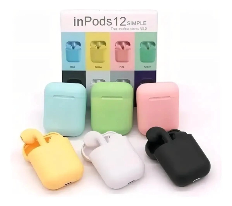 AUDIFONOS INALAMBRICOS BLUETOOTH IN PODS 12 CON MICROFONO - 5