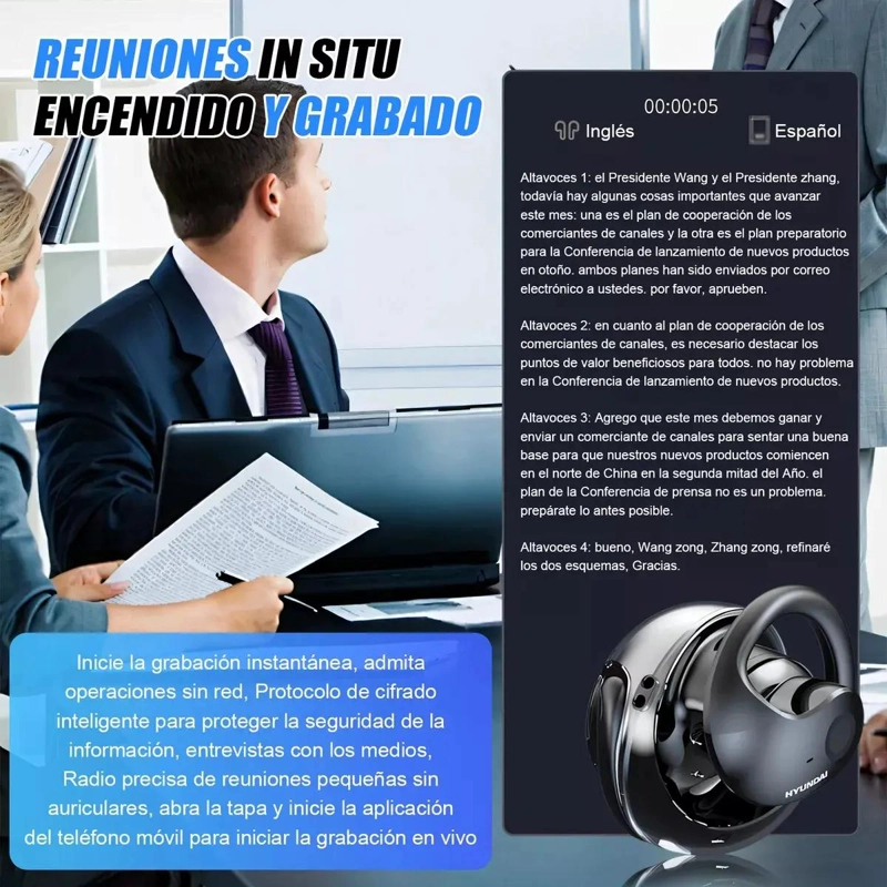 TRADUCTOR DE IDIOMAS CON AURICULARES BLUETOOTH - 5