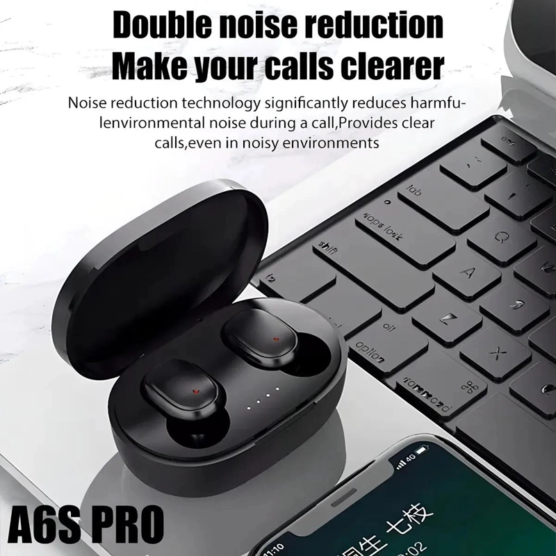 AURICULARES INALAMBRICOS IN-EAR A6S CON MICROFONO - 5