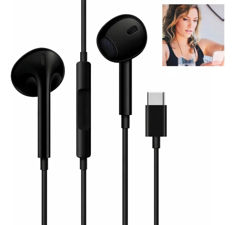 AUDIFONOS IN EAR CON CABLE Y MICROFONO PARA IPHONE Y AND - 1