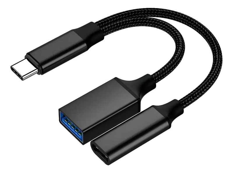 GENÉRICO ADAPTADOR OTG TIPO C USB 3.0 CON ALIMENTACION MACHO A HEM