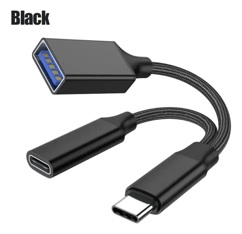 ADAPTADOR OTG TIPO C USB 3.0 CON ALIMENTACION MACHO A HEM - 4