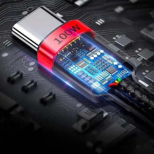 CABLE USB TIPO-C A TIPO-C 100W 2M NEGRO - 4