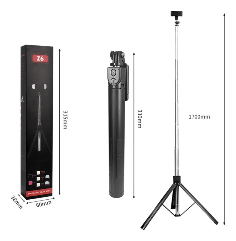 TRIPODE PLEGABLE PARA CELULAR CON PALO SELFIE Y ESTABILIZ - 2