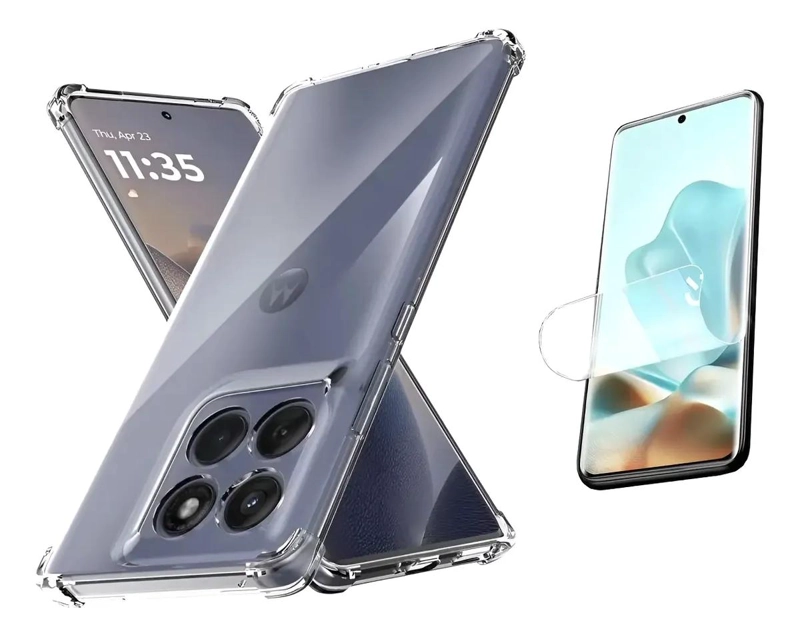 CARCASA TRANSPARENTE PARA MOTOROLA EDGE 60 PRO 5G CON LA  - 1