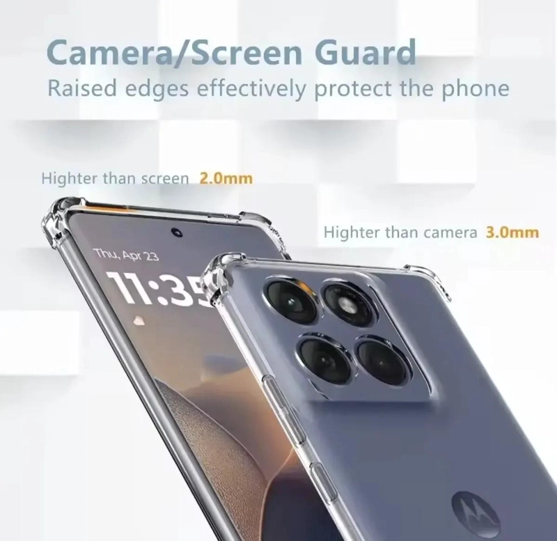 CARCASA TRANSPARENTE PARA MOTOROLA EDGE 60 PRO 5G CON LA  - 2