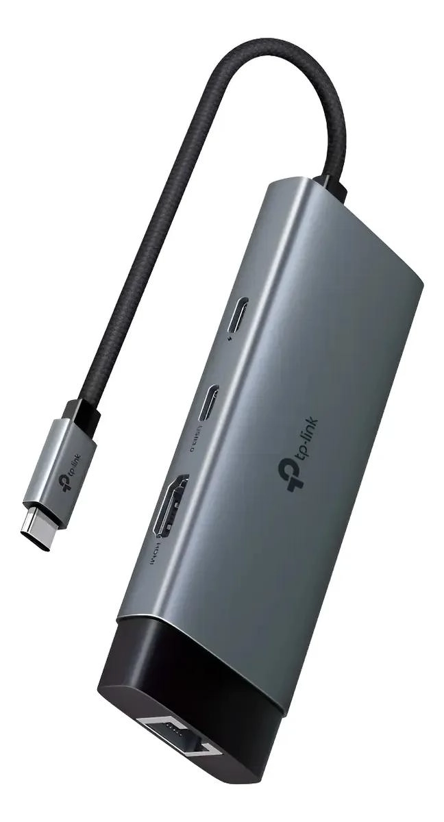 GENÉRICO ADAPTADOR USB-C CON HDMI, 2 USB 3.0, RJ45 Y 2 USB-C