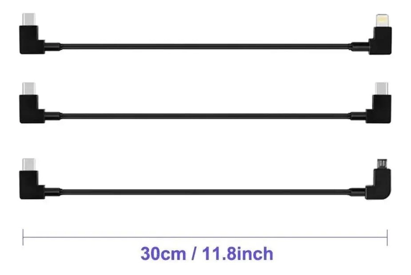 CABLE OTG MICRO USB A TIPO C 30CM 90° PARA DRONE - 3