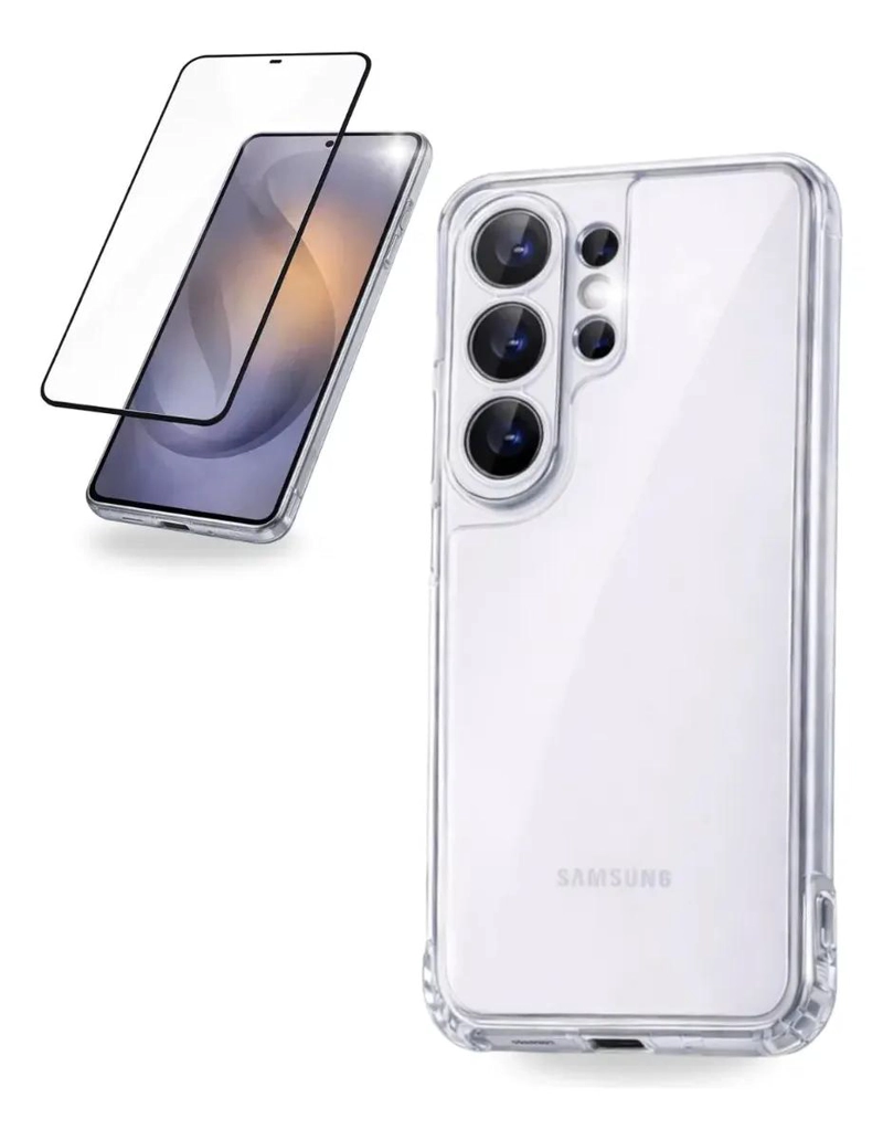 GENÉRICO KIT CARCASA SILICONA Y VIDRIO TEMPLADO PARA SAMSUNG S26