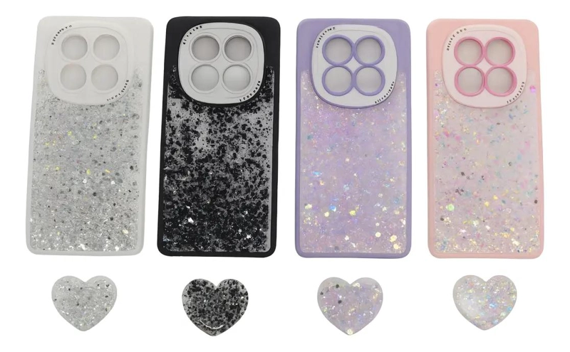 CARCASA GLITTER CON POP SOCKET PARA REDMI NOTE 14 PRO - 3