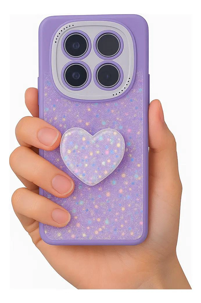 CARCASA GLITTER CON POP SOCKET PARA REDMI NOTE 14 PRO - 4